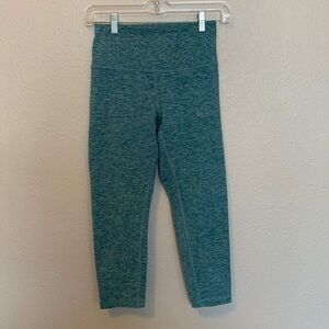 Zobha Cropped Leggings Heather Teal Size Small